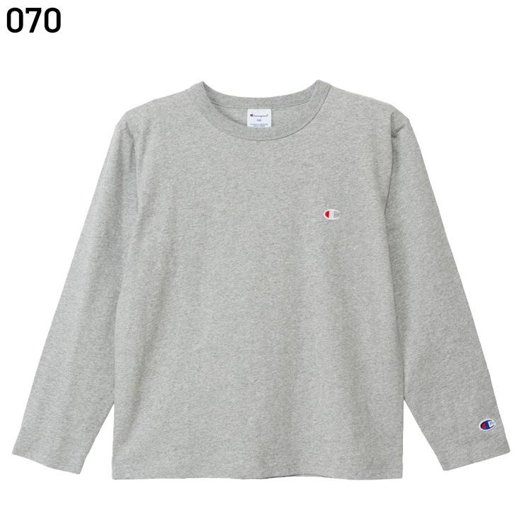 チャンピオン 長袖 Tシャツ キッズ Champion 長袖シャツ ジュニア 130-160cm 子供服 ロンT コットンT ワンポイント 刺繍 子ども 男の子 女の子 /CK-E401 | Champion | 02