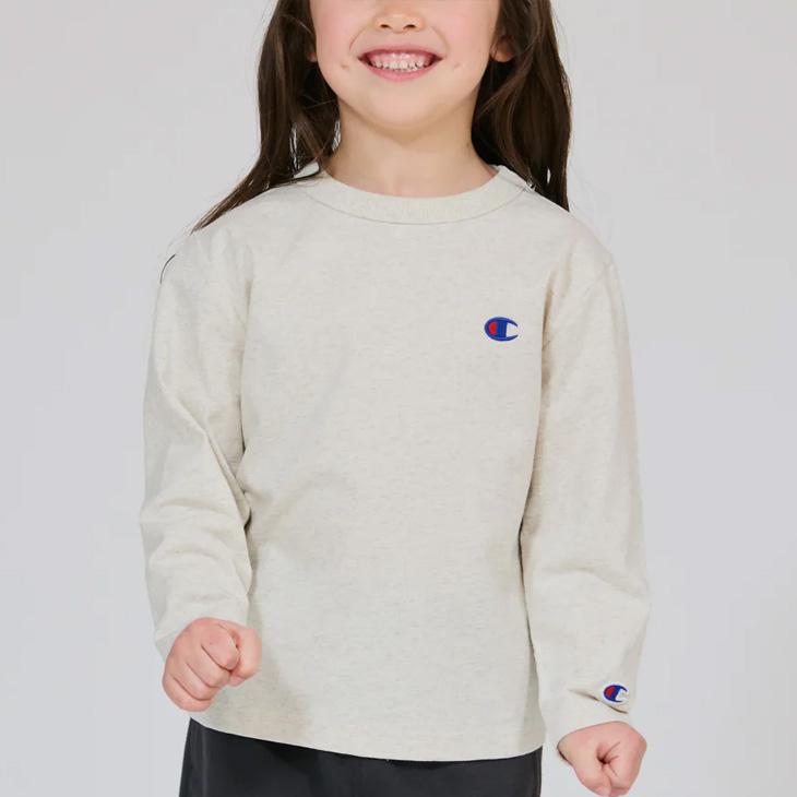 チャンピオン 長袖 Tシャツ キッズ Champion 長袖シャツ ジュニア 130-160cm 子供服 ロンT コットンT ワンポイント 刺繍 子ども 男の子 女の子 /CK-E401 | Champion | 09