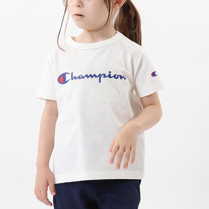 Champion 刺繍 ビックロゴ Tシャツ 130 キッズ
