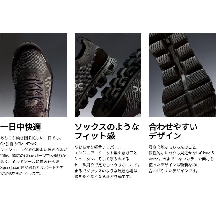 オン スニーカー メンズ シューズ On Cloud 6 Versa クラウド 6 ヴァーサ ローカット ゴム紐 スリッポン 男性 ブランド 紳士靴 タウンユース /Cloud6versa | クラウド | 11