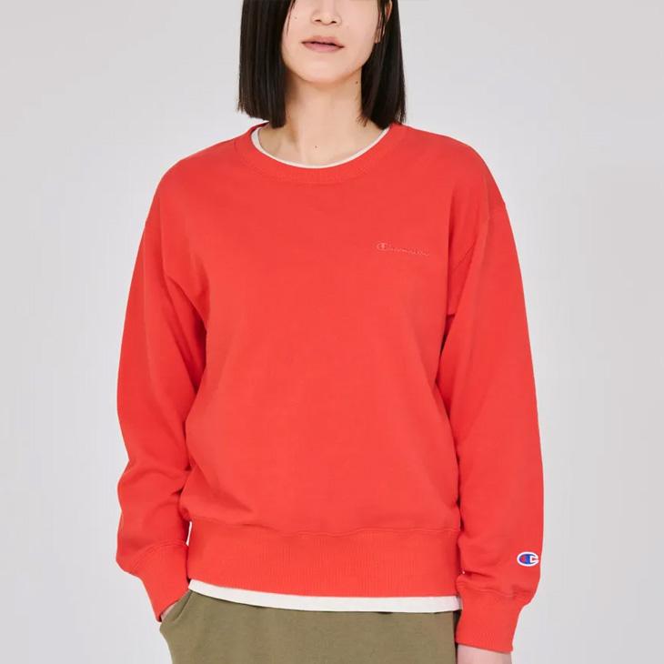 新品未使用未開封　COACH 長袖トレーナー、ロンT Mサイズ　赤色 Champion（チャンピオン） スウェットシャツ レディース 長袖