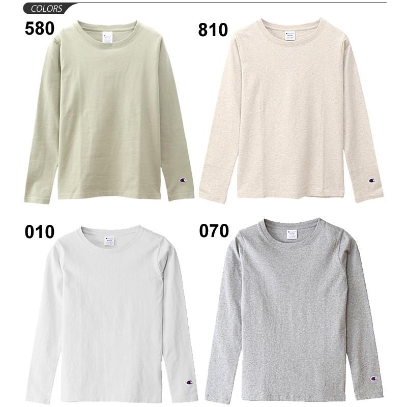 Tシャツ 長袖 レディース チャンピオン Champion Basic カットソー 女性用 シンプル 無地 カジュアル クルーネック Cw N412 Apworld 通販 Paypayモール