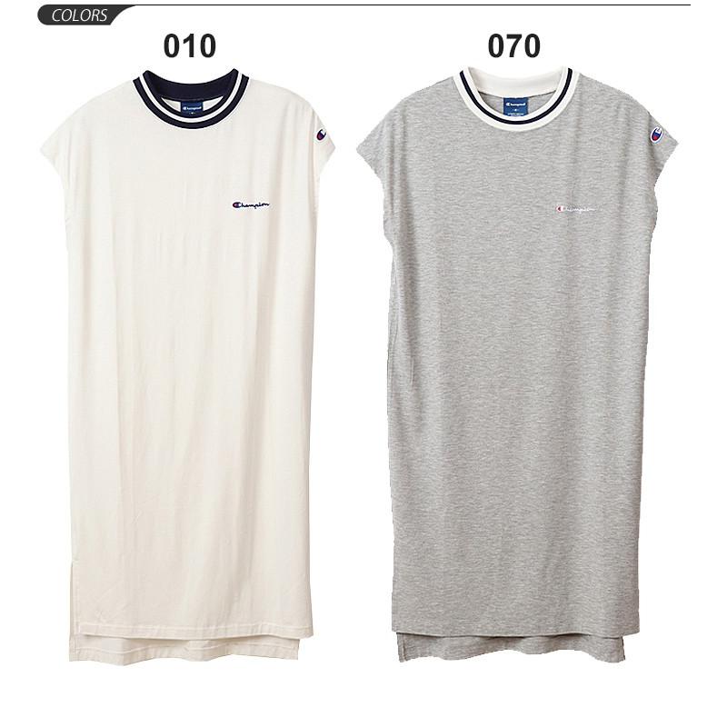 ワンピース 半袖 ロングtシャツ レディース チャンピオン Champion フレンチスリーブ ドレス チュニック スポーツ Cw Rs307 Apworld 通販 Paypayモール