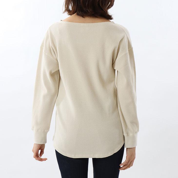 Champion 長袖 ワッフルTシャツ レディース/チャンピオン クルー