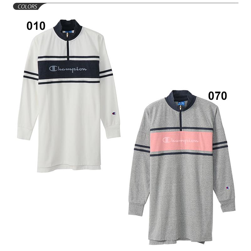 Tシャツ 長袖 レディース チャンピオン Champion ハーフジップ ロンt スポーツウェア 女性 フィットネス カジュアル トップス 普段使い Cw Ss411 Apworld 通販 Paypayモール