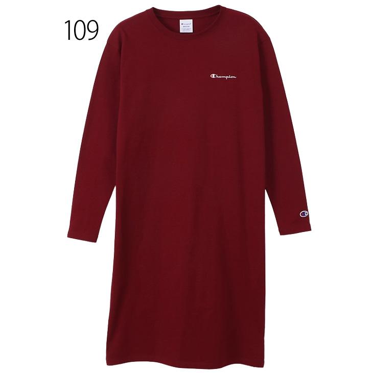 Champion チャンピオン 長袖 ワンピース レディース Tシャツ