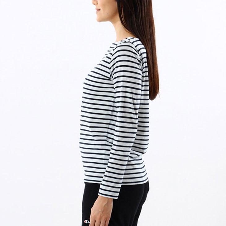 Champion（チャンピオン） 長袖 Tシャツ レディース ボーダー柄