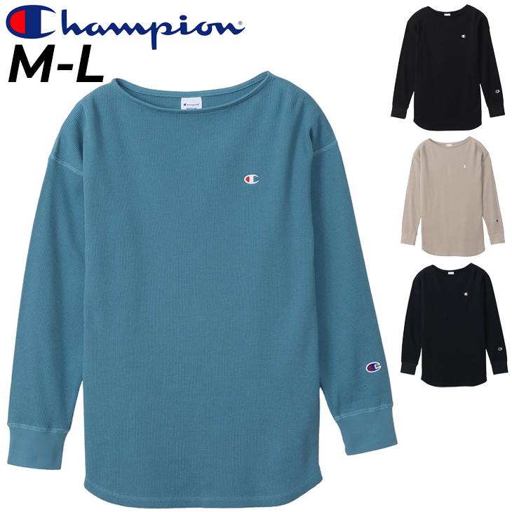 Champion チャンピオン 長袖 Tシャツ レディース ワッフル素材