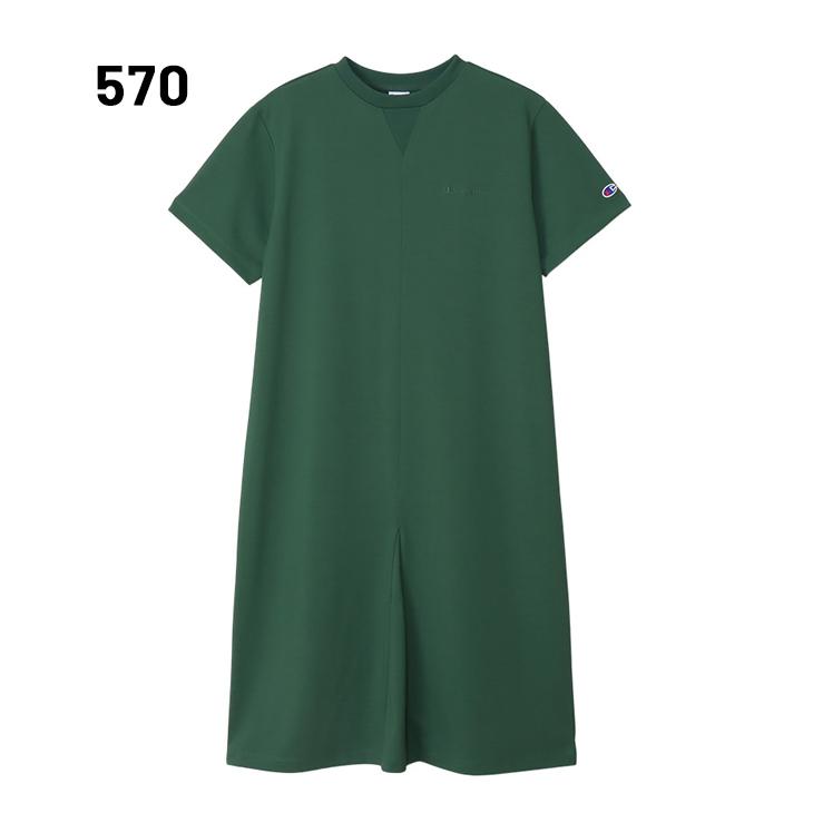 ワンピース・ヴァーニ半袖　黒×緑　M ボリューム袖デニムワンピース ワンピース 半袖[品番