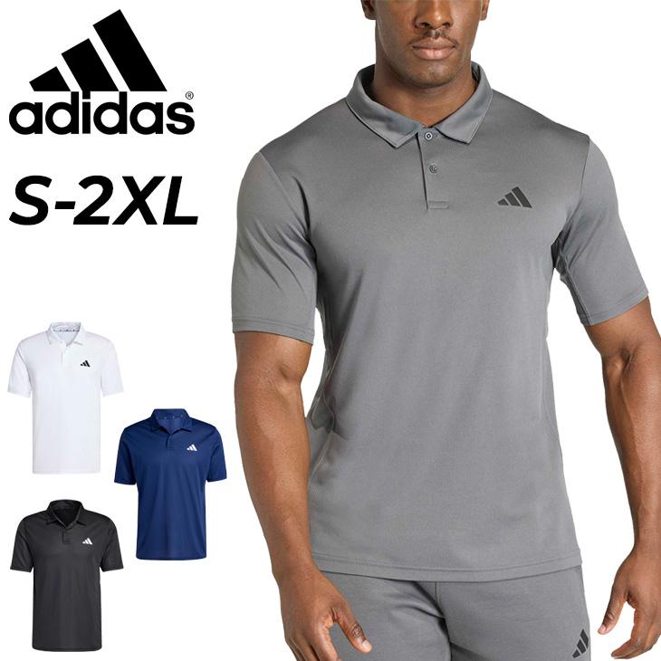 30352　アディダス　メンズ　ポロシャツ　グレー　サイズＬ adidas（アディダス） 半袖 ポロシャツ メンズ ワークアウト ES