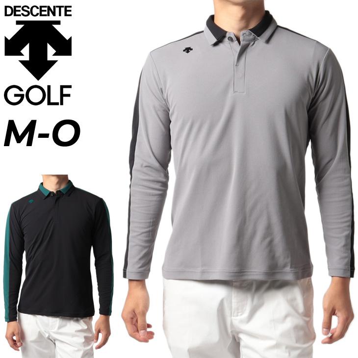 DESCENTE デサント 長袖 鹿の子 ポロシャツ ゴルフウェア メンズ