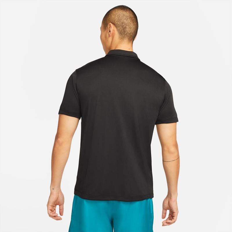 【未使用品】Nike テニスロゴ刺繍DRI-FIT ブラックポロシャツXLサイズ NIKE（ナイキ） ポロシャツ 半袖 メンズ NIKE Dri-FIT テニス スポーツ