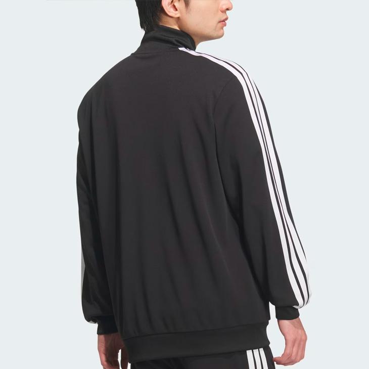 アディダス セットアップ 上下 ジャージ 長袖 ロング丈 ライン M ブラック adidas（アディダス） ジャージ メンズ 上下 adidas M MH 3S 長袖