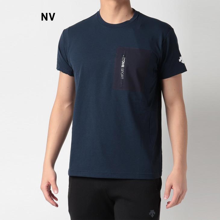 DESCENTE Tシャツ 半袖 胸ポケット付 メンズ デサント DOTMESH