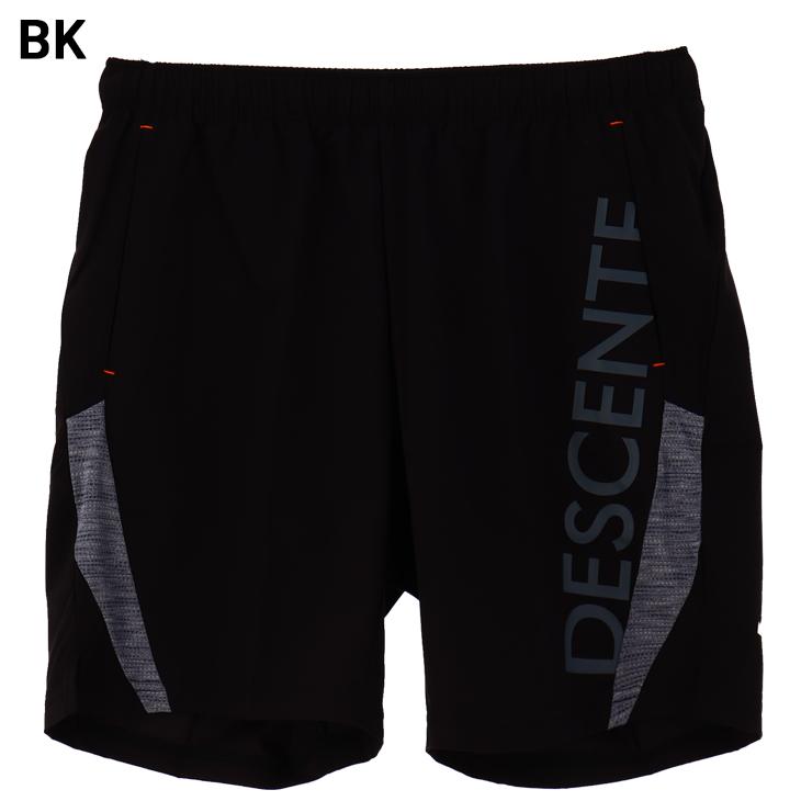 DESCENTE 黒 ハーフパンツ ７分丈　調整可能ウエスト　サイズO DESCENTE GOLF デサント メンズ クロスハーフパンツ 4WAY