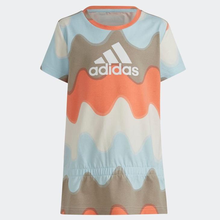 アディダス キッズ ベビー 半袖Tシャツ ショートタイツ 上下 マリメッコ 女の子 100-130cm adidas  2点セット 総柄 スポーツ カジュアル /ECH25【a20Qpd】｜apworld｜04