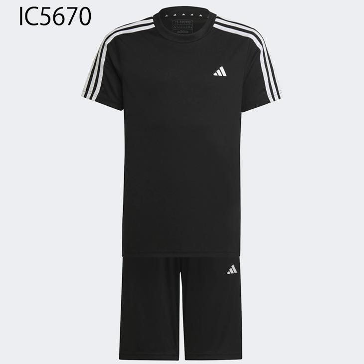 アディダス キッズ 半袖Tシャツ ハーフパンツ 上下 140-160cm 子供服 adidas ジュニア トレーニング スポーツウェア セットアップ 運動 子ども 2点セット /ECM35｜apworld｜03