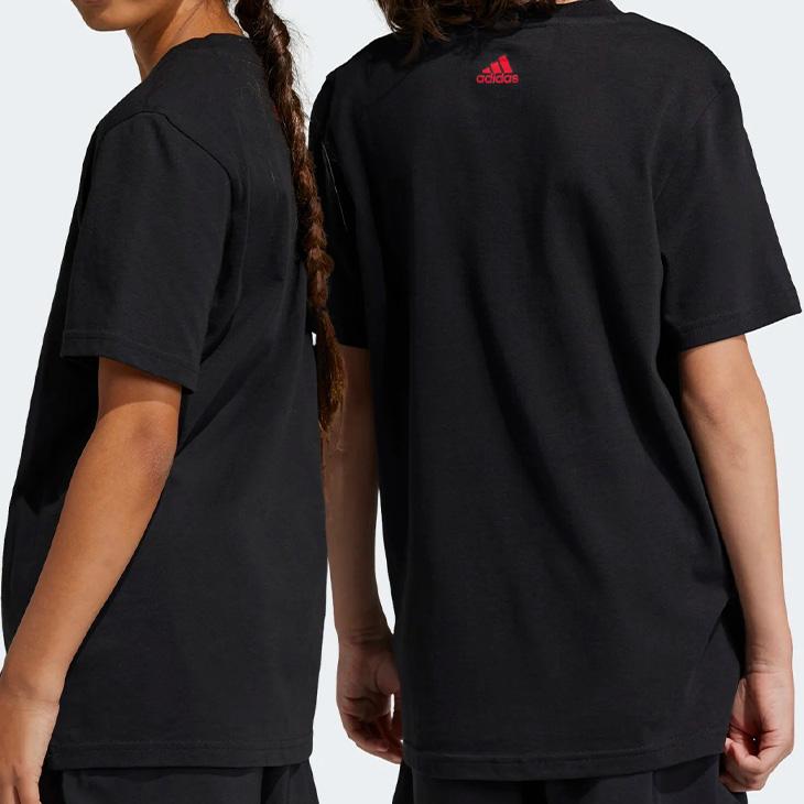 アディダス キッズ 半袖Tシャツ adidas ジュニア 140-160cm 子供服 ビッグロゴ プリントT 子ども 男の子 女の子 トレーニング スポーツウェア 運動 男児 /ECN72｜apworld｜06