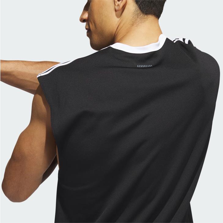 アディダス ノースリーブシャツ メンズ adidas タンクトップ バスケットボール スポーツウェア 男性 袖なし Tシャツ トップス/EYW66