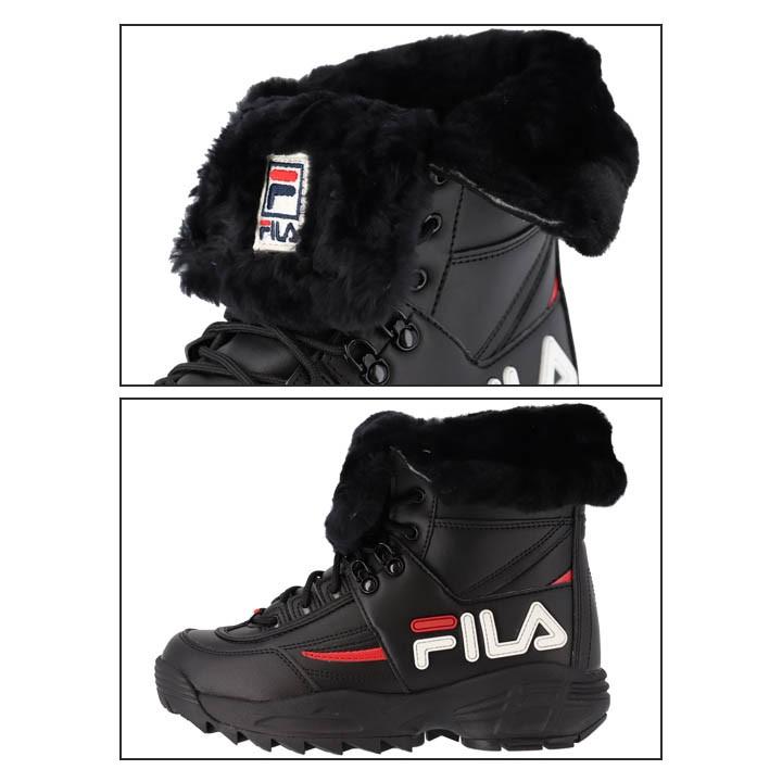 FILA ディスラプター 厚底ブーツ ボア付き FILA（フィラ） スニーカーブーツ レディース シューズ ディスラプター