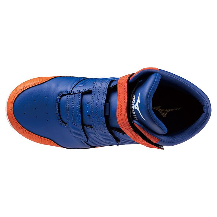 Mizuno ハイカット安全靴 青・オレンジ MIZUNO ミズノ 作業靴 3E相当 メンズ ワーキングシューズ 安全靴