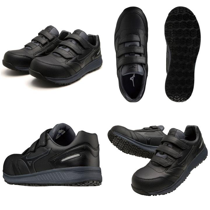 Mizuno 黒 ワーキングシューズ MIZUNO ミズノ 作業靴 3E相当 メンズ ワーキングシューズ 安全靴