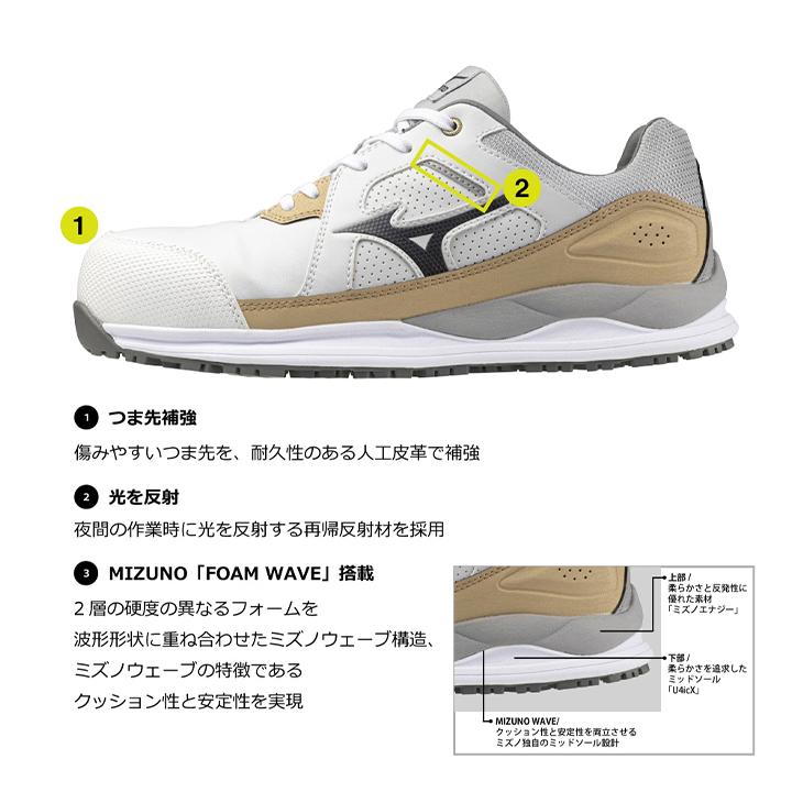MIZUNO（ミズノ） 作業靴 3E相当 メンズ ワーキングシューズ 安全靴