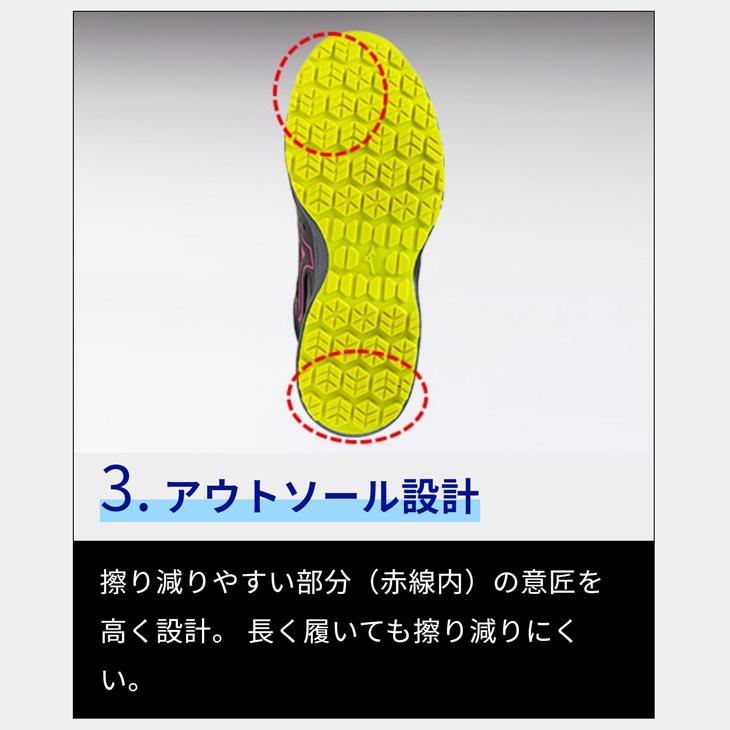 MIZUNO（ミズノ） 安全靴 限定モデル メンズ 3E相当 ミッドカット 作業