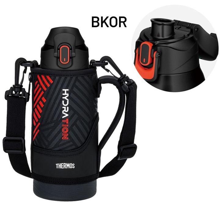 サーモス 水筒 0.8L 800ml 保冷専用 真空断熱スポーツボトル THERMOS スポーツタイプ スポーツ飲料OK ワンタッチオープン ポーチ付き 丸洗い可 /FJS-800F｜apworld｜02