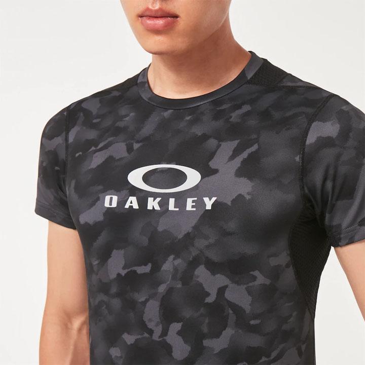 【オークリー】ゴルフウェア 半袖シャツ 春 夏 ジャガードメッシュ メンズ　M OAKLEY 送料無料 オークリー メンズ ドビー素材 柄切替 半袖