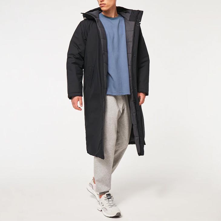 ✨美品✨OAKLEYネイビー フード付き ベンチコートメンズL OAKLEY フード付きベンチコート MEDIUM ネイビー