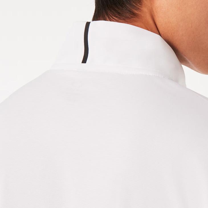 Oakley ホワイト ジップアップシャツ OAKLEY（オークリー） （メンズ）ゴルフウェア 吸汗速乾 長袖 ハーフ