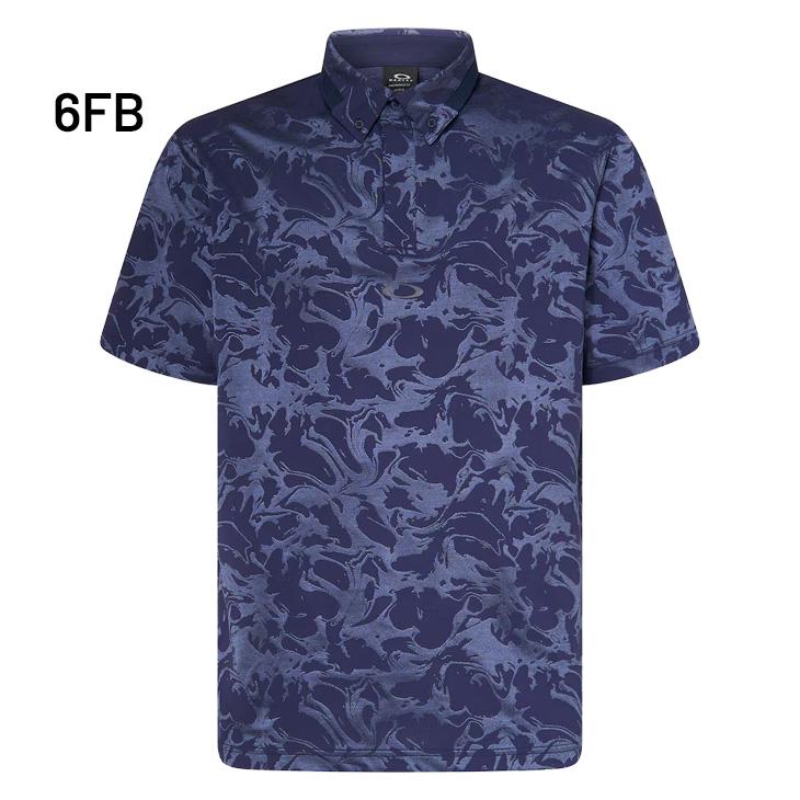 ブルー（ファッション） オークリー 半袖 ポロシャツ メンズ OAKLEY O