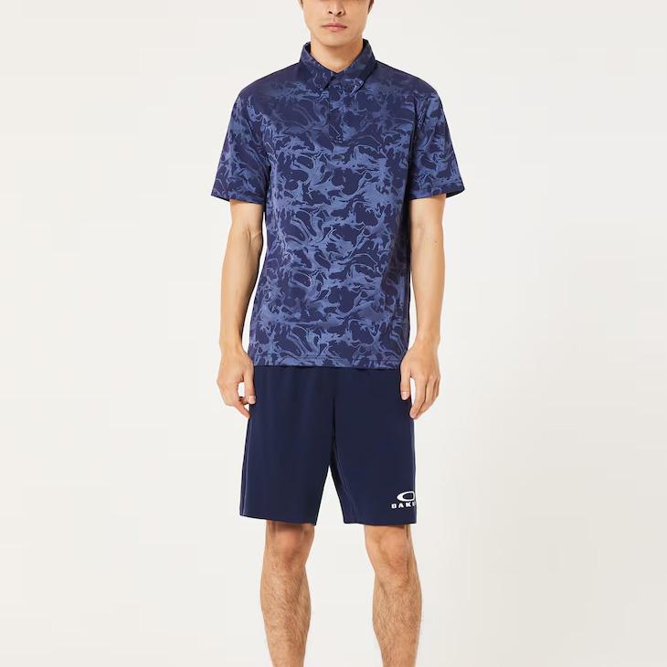 ブルー（ファッション） オークリー 半袖 ポロシャツ メンズ OAKLEY O