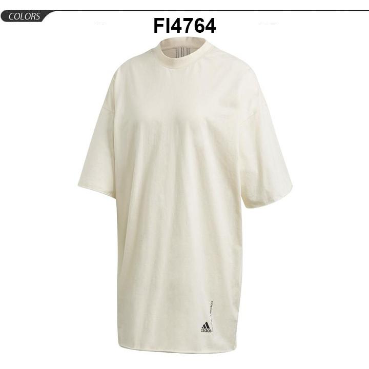 半袖 Tシャツ オーバーサイズ レディース アディダス Adidas リサイクルコットン Tee Tシャツワンピース スポーティ カジュアル ロング丈 Glf99 Fi4764 Apworld 通販 Paypayモール