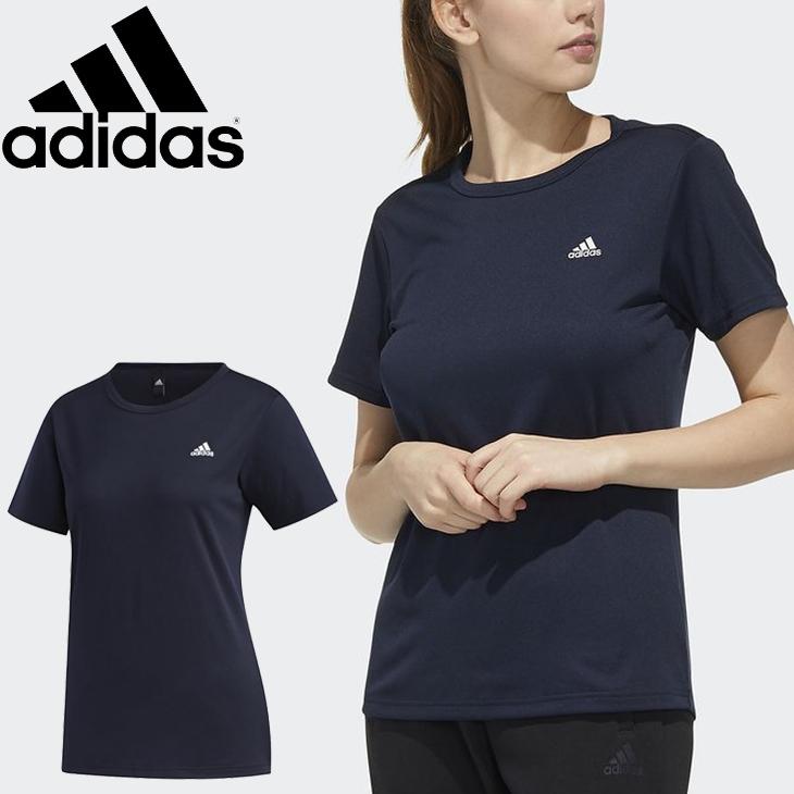 Tシャツ 半袖 レディース アディダス Adidas W Mh ワンポイント Tee スポーツウェア ネイビー 紺 女性 クルーネック トレーニング ランニング Gun76 Fm5301 Apworld 通販 Paypayモール