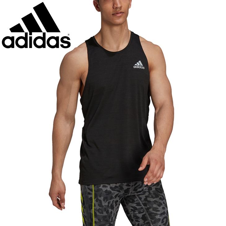 タンクトップ メンズ ランニングシャツ アディダス Adidas Adi Runner Sgl スポーツウェア ジョギング トレーニング スリーブレス 男性 袖なし 黒 Han87 Apworld 通販 Paypayモール