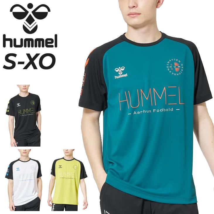 ヒュンメル 半袖 Tシャツ メンズ hummel プラクティスシャツ 吸汗速乾 クルーネック サッカー フットサル スポーツウェア ウェア トレーニング 練習着 /HAP1193 | hummel