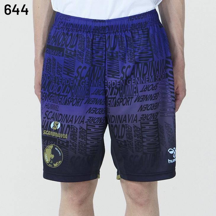 ヒュンメル メンズ ハンドボールウェア ハーフパンツ hummel HB EURO プラクティスショーツ 男性用 総柄 ショートパンツ 吸汗速乾 ボトムス 短パン /HAP1225P | hummel | 03