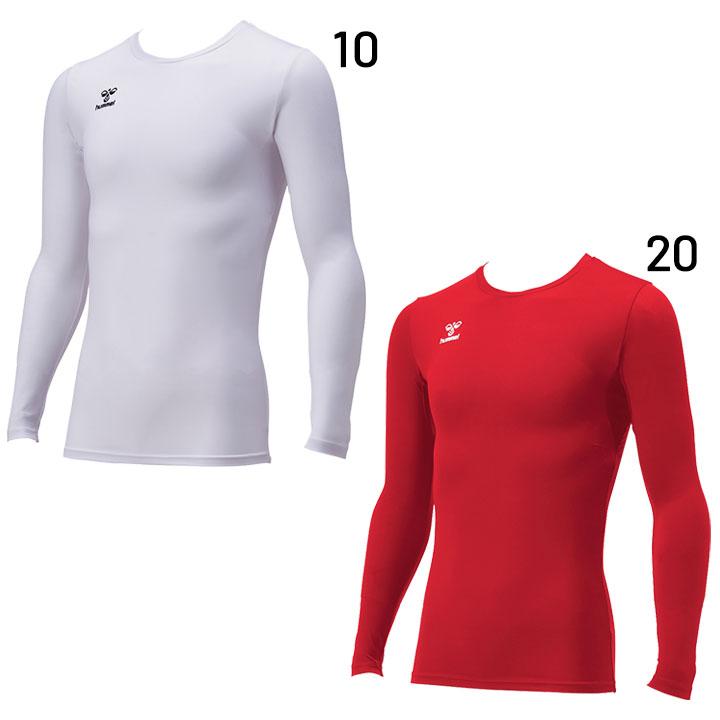 フィットインナーシャツ 長袖 丸首 メンズ ヒュンメル hummel 大人用 アンダー スポーツウェア 男性 吸汗速乾 UV ストレッチ/サッカー /HAP5153【返品不可】 | hummel | 01