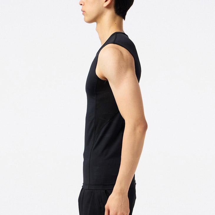 ヒュンメル 接触冷感 スポーツ用インナー メンズ タンクトップ hummel ぴたっとつめたノースリーブインナー 男性用 スリム 薄手 /HAP5167N【返品不可】 | hummel | 04