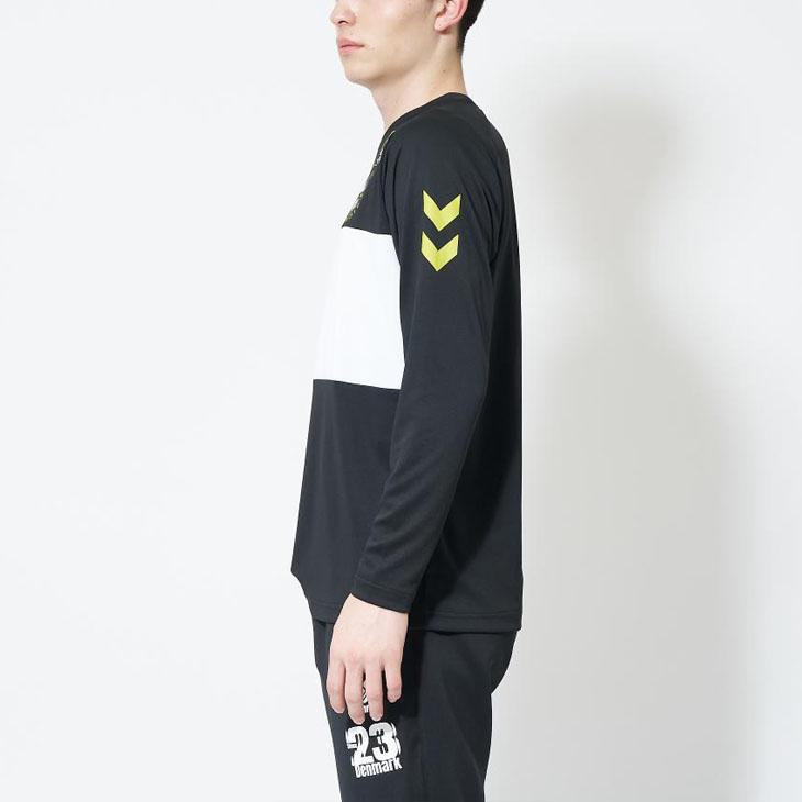 ヒュンメル 長袖 Tシャツ メンズ hummel プラクティスシャツ サッカーウェア フットサル 吸汗 速乾 トレーニング 練習着 スポーツウェア ウエア /HAP7191 | hummel | 04