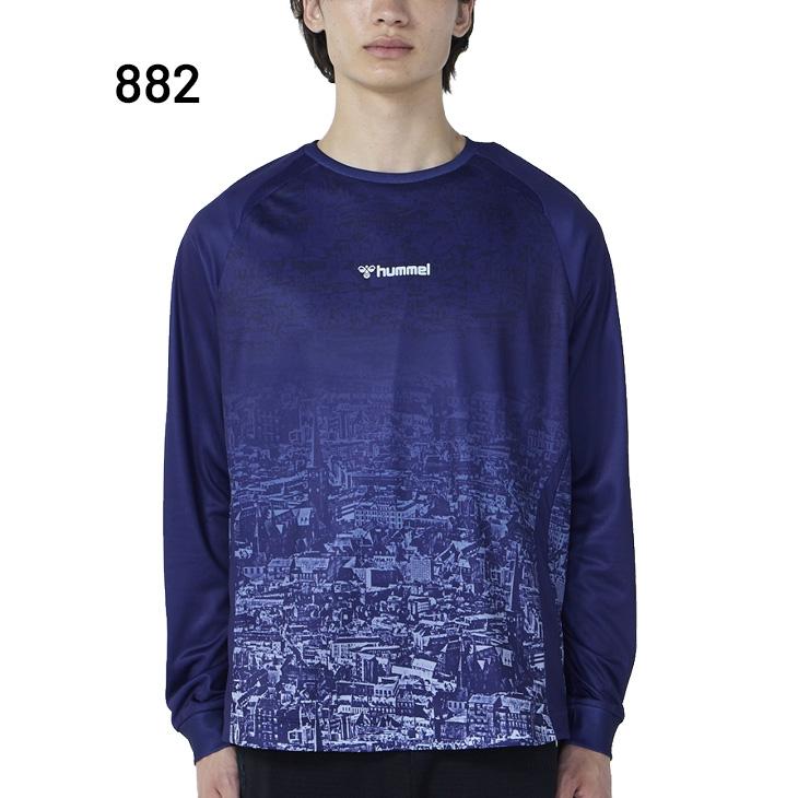 hunmel ヒュンメル サッカーシャツ スポーツシャツ 長袖 Lサイズ hummel（ヒュンメル） 長袖シャツ メンズ プラクティスシャツ サッカー