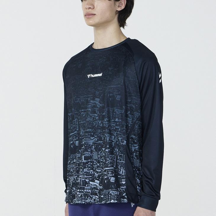 hunmel ヒュンメル サッカーシャツ スポーツシャツ 長袖 Lサイズ hummel ヒュンメル 長袖シャツ メンズ プラクティスシャツ T