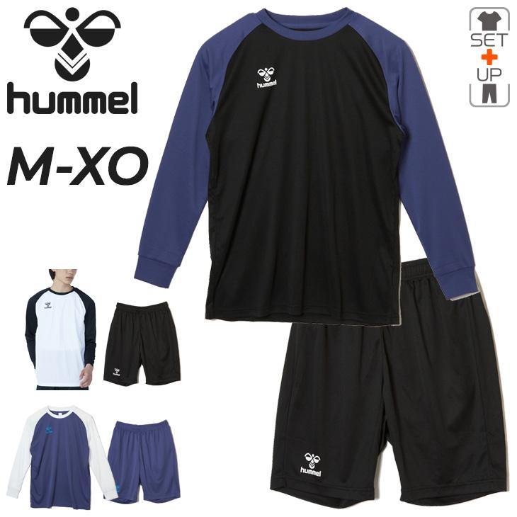 ヒュンメル メンズ ハンドボールウェア 長袖Tシャツ ハーフパンツ 上下 hummel HB BASIC プラクティスシャツ ショーツ 男性用 セットアップ /HAP7228-HAP1226P | hummel