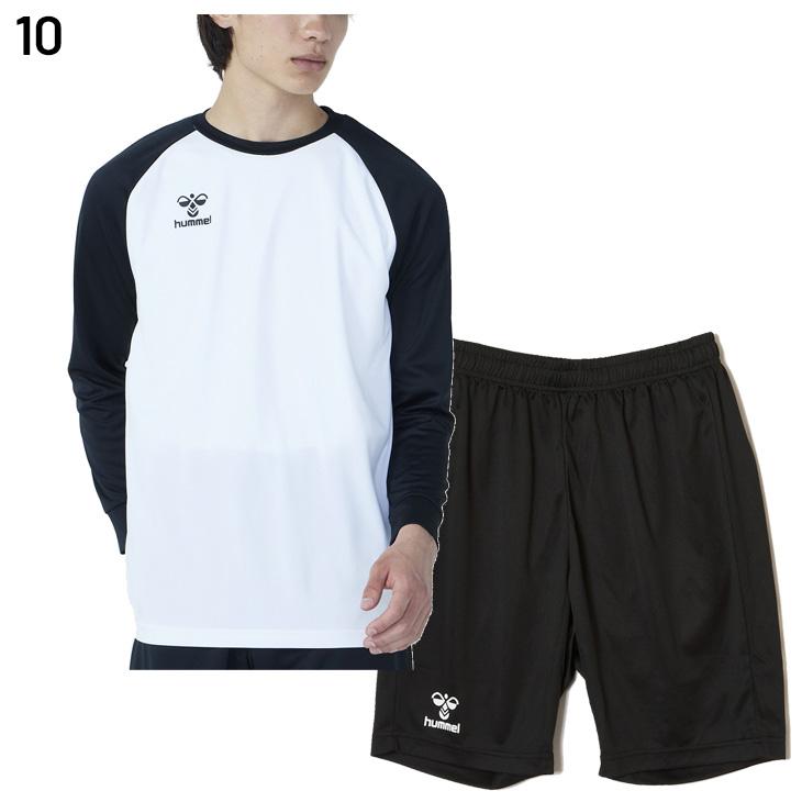 ヒュンメル メンズ ハンドボールウェア 長袖Tシャツ ハーフパンツ 上下 hummel HB BASIC プラクティスシャツ ショーツ 男性用 セットアップ /HAP7228-HAP1226P | hummel | 01