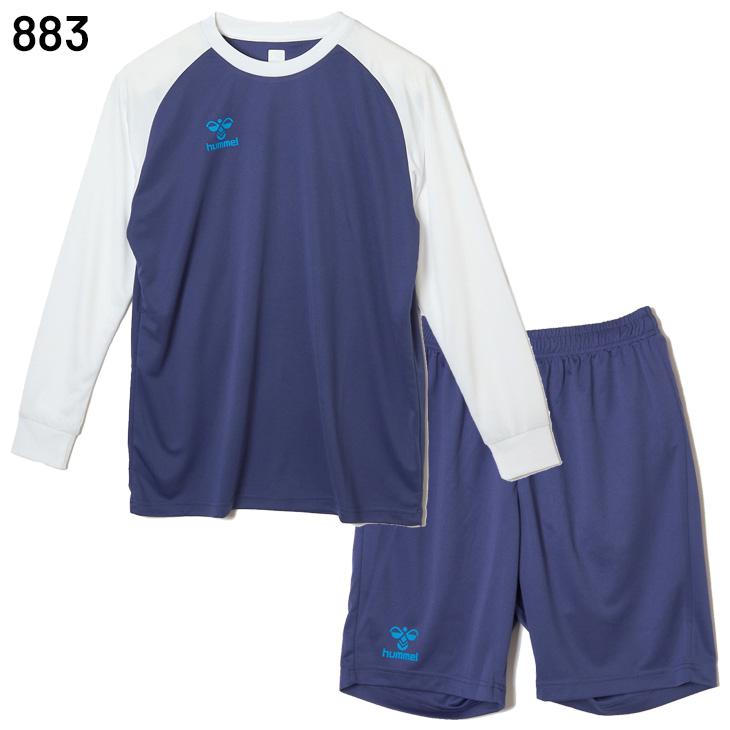 ヒュンメル メンズ ハンドボールウェア 長袖Tシャツ ハーフパンツ 上下 hummel HB BASIC プラクティスシャツ ショーツ 男性用 セットアップ /HAP7228-HAP1226P | hummel | 02