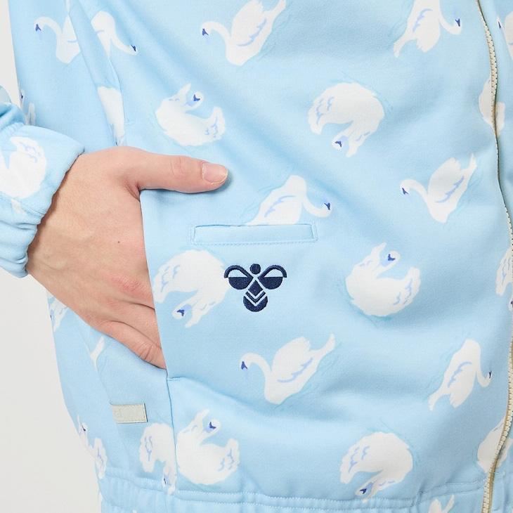 ヒュンメル パーカー 長袖 メンズ レディース hummel PLAY スウェットフルジップジャケット ユニセックス オーバーサイズ 吸汗速乾 無地 総柄 スエット /HAP8294 | hummel | 10