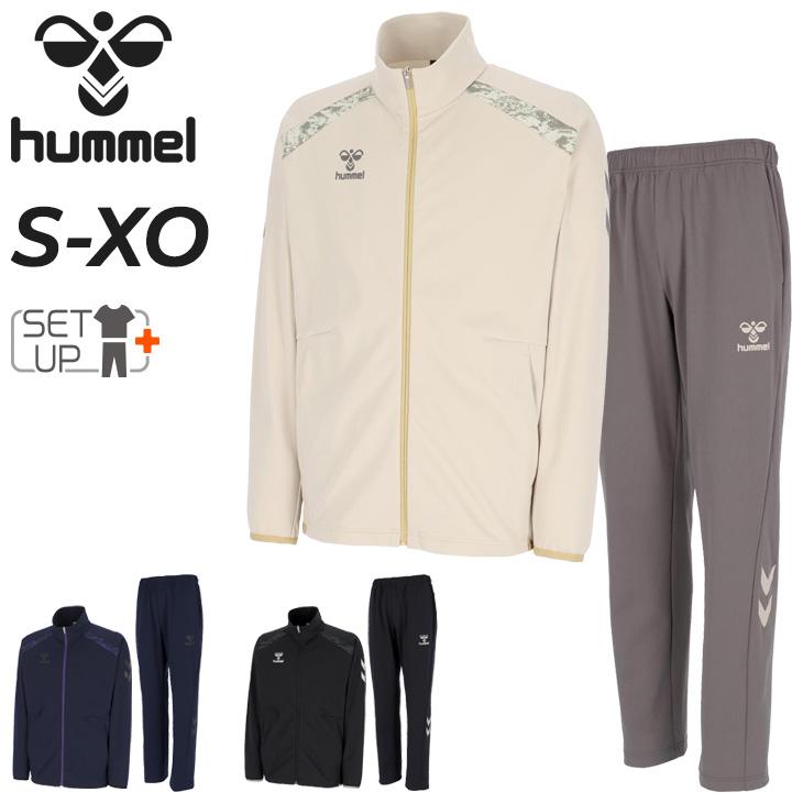 hummel ホワイトジャージセット hummel（ヒュンメル） ジャージ 上下 メンズ 長袖ジャケット ロング