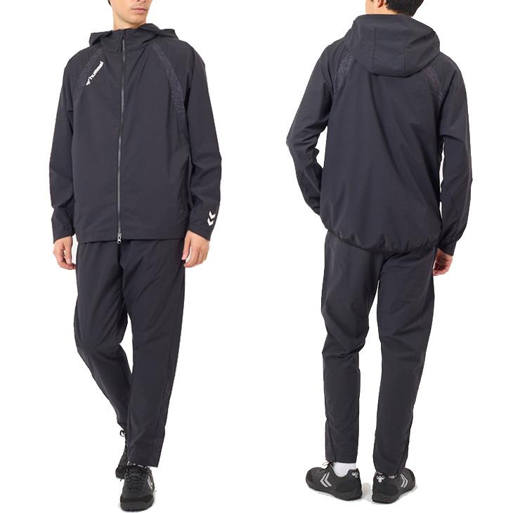 ヒュンメル トレーニングウェア メンズ 上下 hummel ウーブン 長袖ジャケット ロングパンツ セットアップ スポーツウエア 男性 上下組 /HAW2182-HAW2182Pの画像